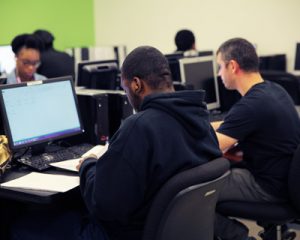 Students in Washington DC doing Computer Training