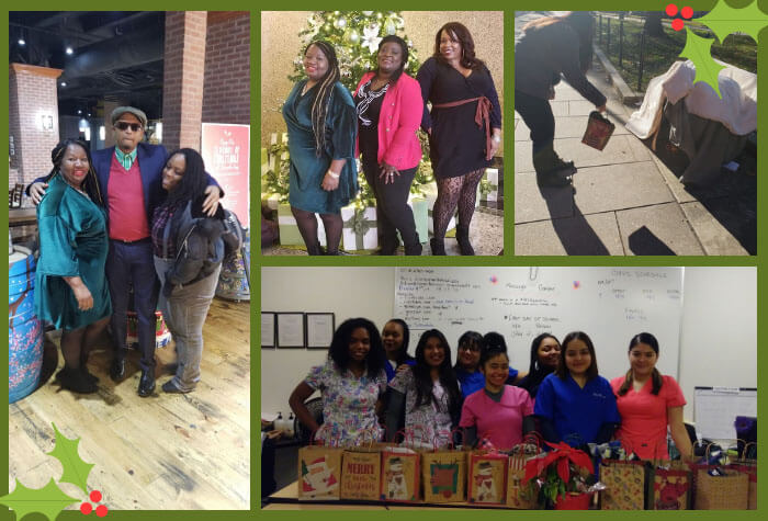 A collage of CTI students and staff for the holidays